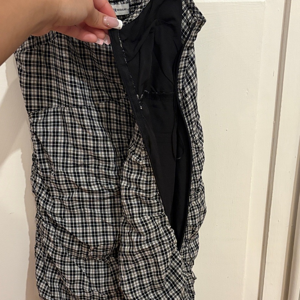 Black and White Plaid Dress Holister Dress - Picture 9 of 12